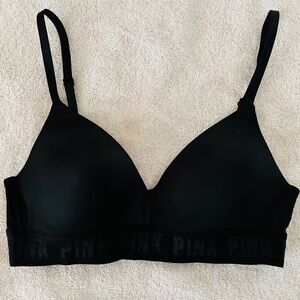 PINK - Wireless 34B T-Shirt Bra, Black Color